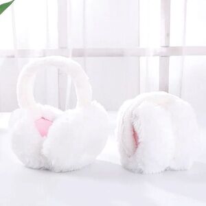 Winter Women Solid Foldable Earmuffs Girl Ski Adjustable Ear Covers Soft Plush